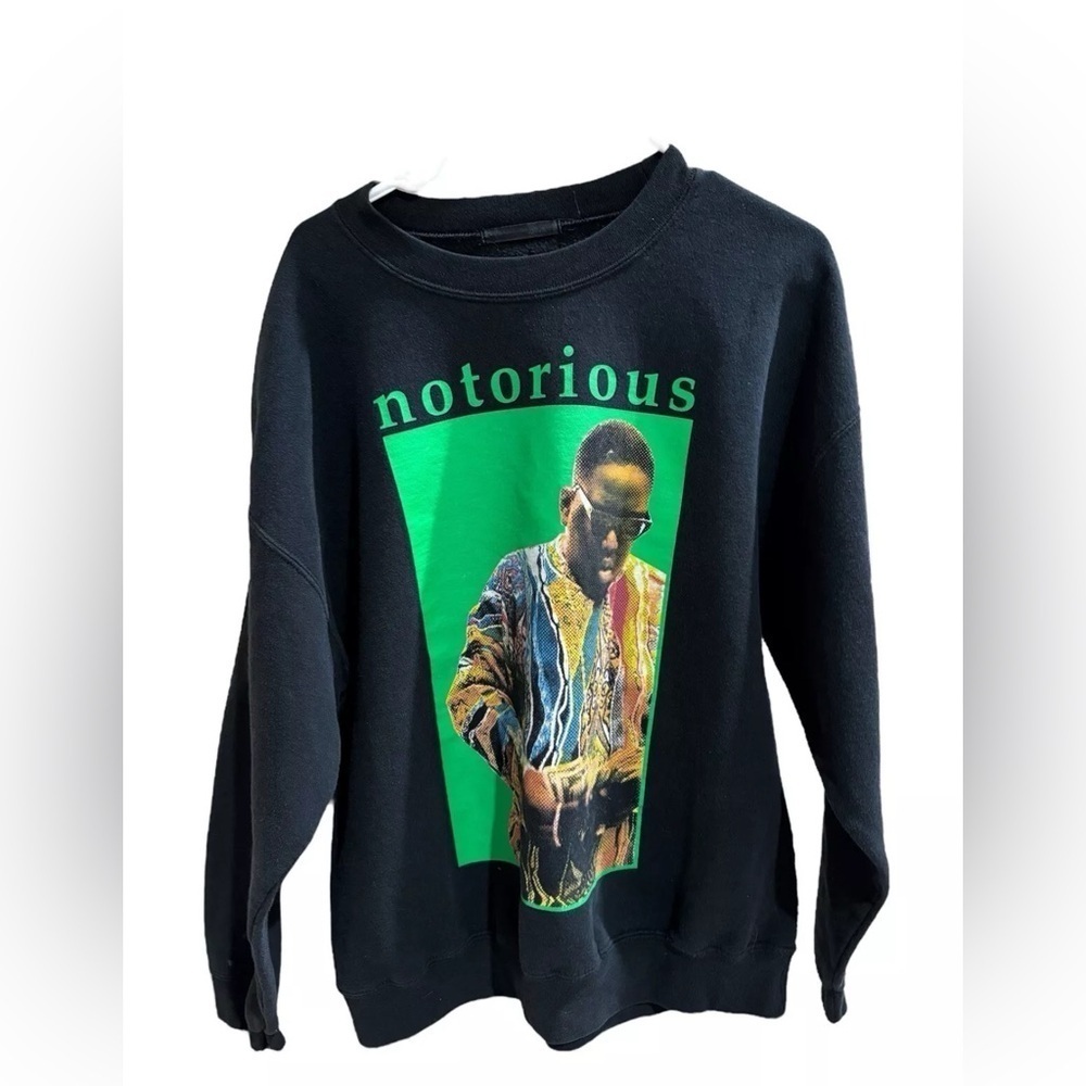 Notorious BIG Biggie Rap Tee Long Sleeve Crew Size XL Black Hip Hop